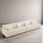 4 - Piece Upholstered White Faux Rabbit Fur Flannel Modular Sectional Sofa with Armrests & Throw Pillows-1545015709