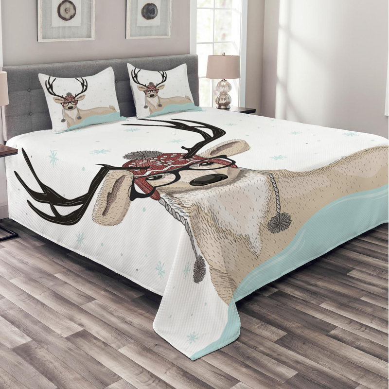 Rustic Polyester Coverlet, Queen Coverlet + 2 Shams