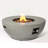 36" Propane Gas Fire Pit Table 2-Pieces, 50000 BTU Round Steel Fire Pit  With Tank Holder For Outside Patio Deck Garden Backyard- Grey