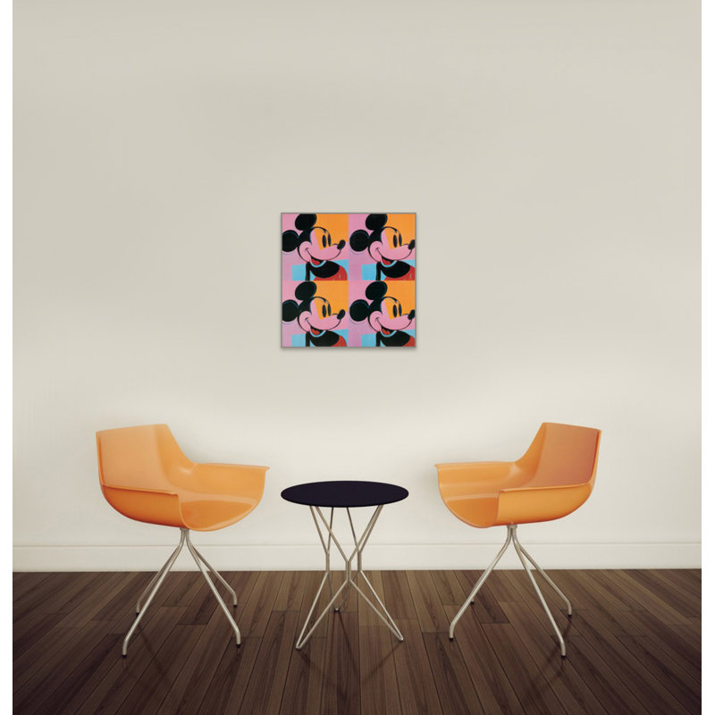 Mickey Mouse by Warhol - Single Picture Frame Print on MDF