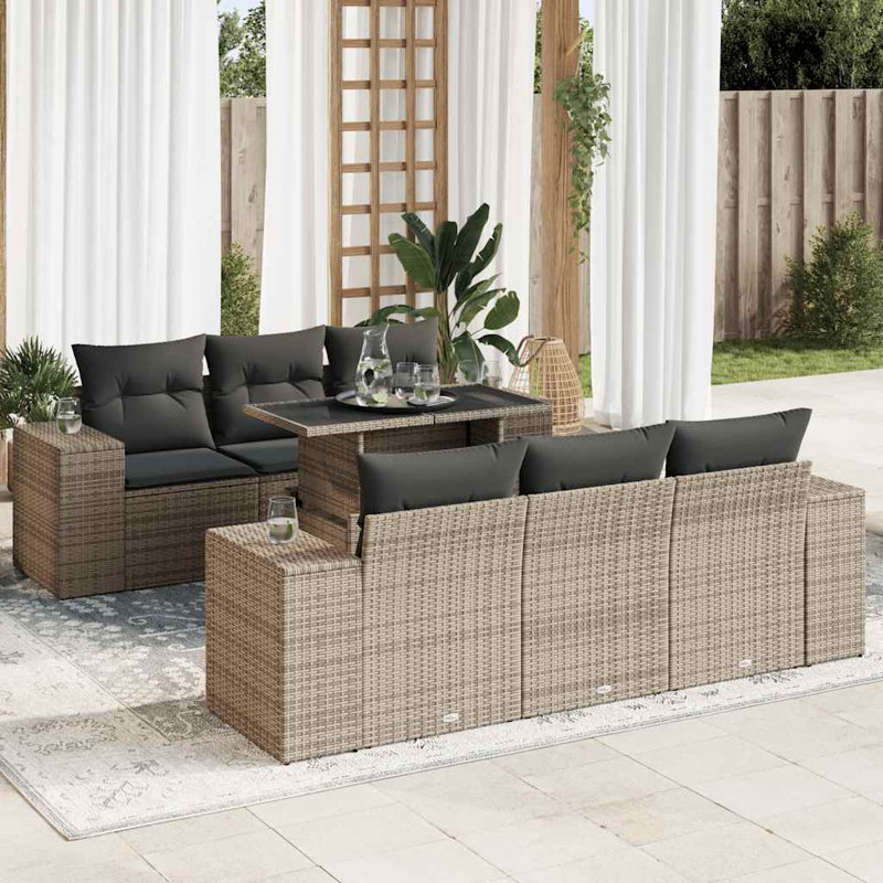  Ensemble de canapé de jardin gris, Gris