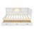 L-Shaped Bed Frame With Drawer And And Bookcase,Corner Bed Wooden Captain Bed With Led Downlight And USB Port For Small Room,Bedroom, Guest Room-1289929754