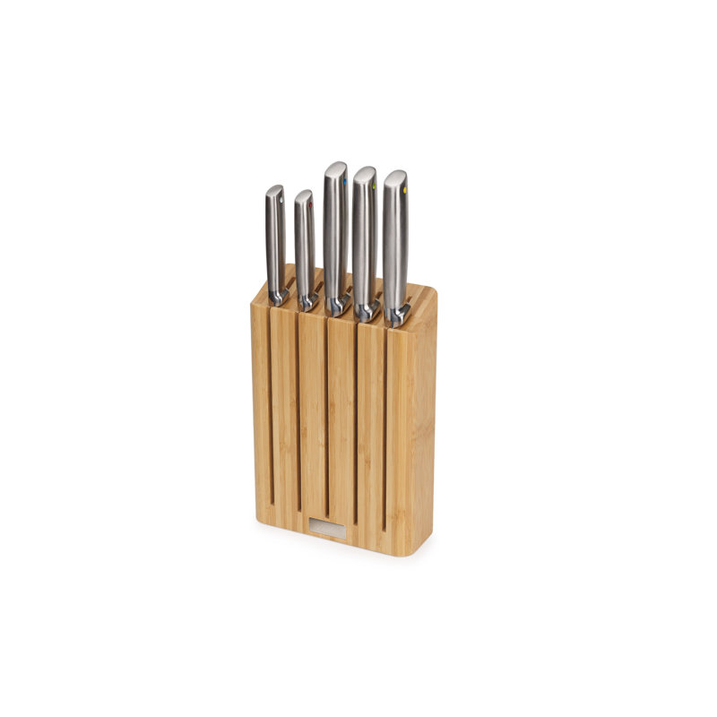 Joseph Joseph Elevate™ Steel 5-Piece Knife Set with Bamboo Block