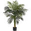 Arbre artificiel à 2 tiges de palmier 4 pi avec feuillage réaliste luxuriant - plante de palmier artificielle d'intérieur sans entretien pour le salon, palmier synthétique facile à installer, décoration tropicale parfaite-125447175