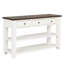 Table d'appoint moderne avec 3 tiroirs de rangement et 2 tablettes Modern