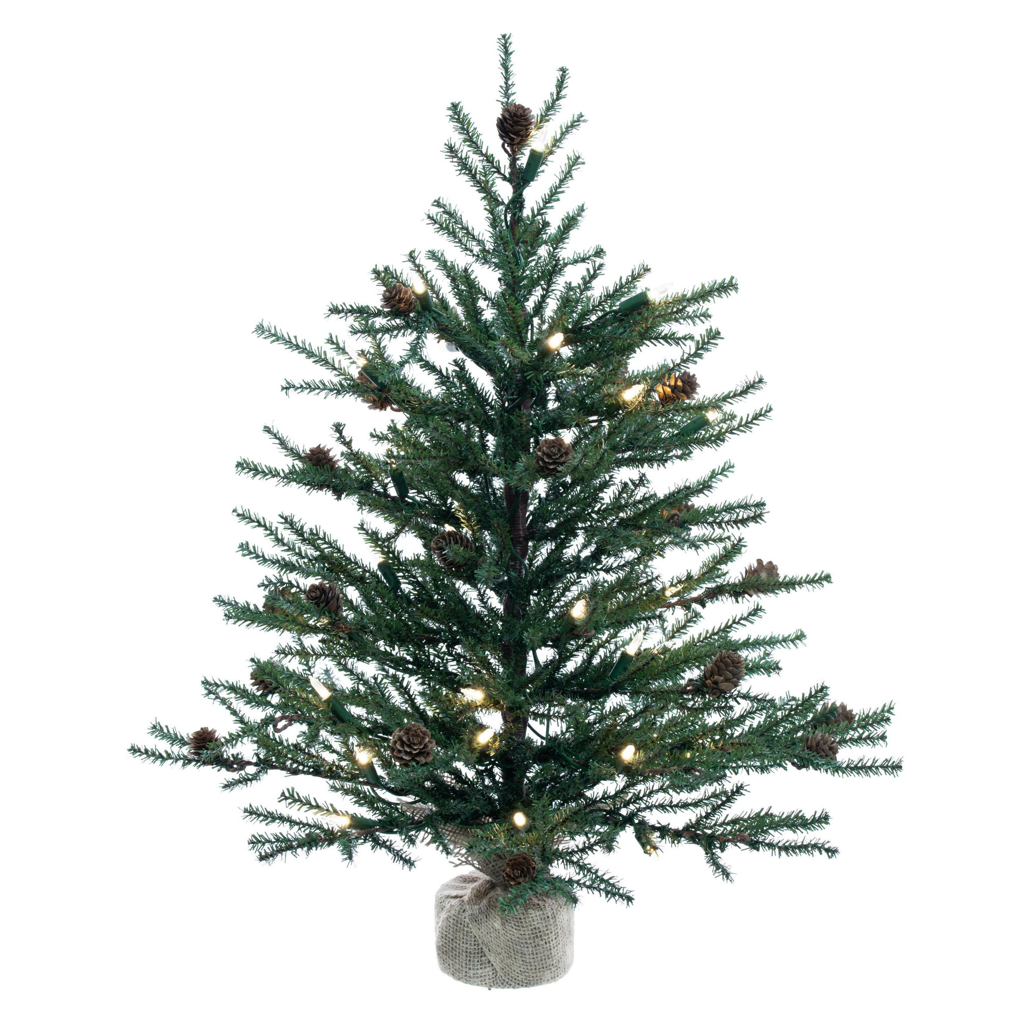 Julieta Carmel Pine Artificial Christmas Tabletop Tree, 3' H