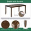 Ensemble de table de salle à manger 6 pièces en bois avec 4 chaises rembourrées et un banc rembourré