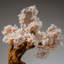 Genuine Quartz Gemstone Bonsai Tree In Square Ceramic Pot (11€ Tall)