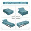 Canapé-lit 4 en 1, fauteuil-lit, repose-pieds pliant multifonctionnel avec pochette de rangement et port USB pour petit appartement, salon, chambre à coucher, couloir-1241292213