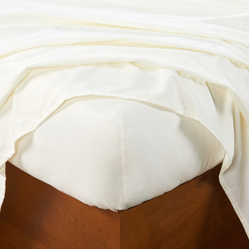 Microfiber Plain Weave / Muslin Sheet Set, Full Sheet Set + 1 Fitted Sheet + 2 Pillowcases, Ivory