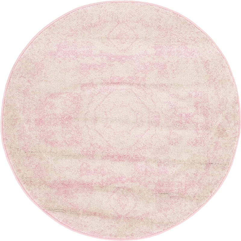 Geometric Area Rug, Round 91cm
