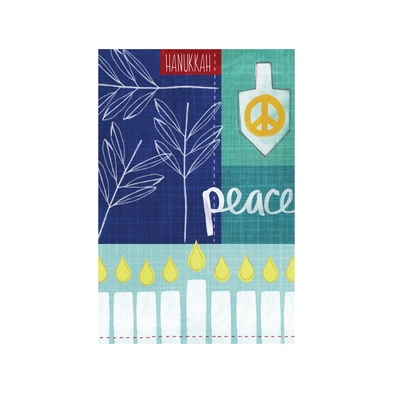 Hanukkah Peace 1 Piece Wrapped Canvas Painting, 66.04 cm H x 45.72 cm W x 1.91 cm D