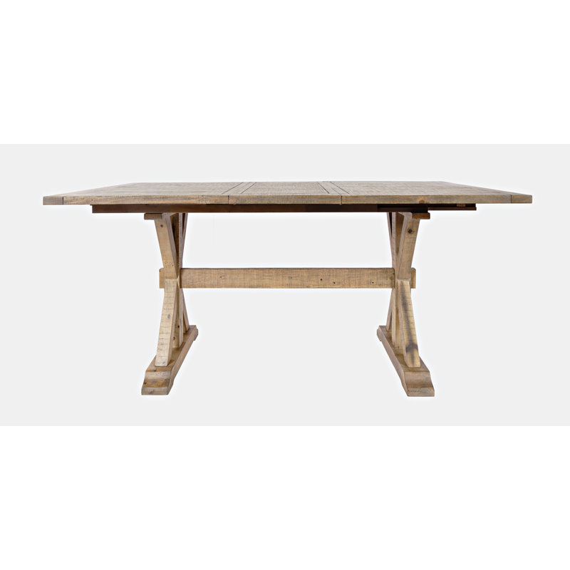 Table de salle à manger extensible à hauteur de comptoir en bois massif Averie