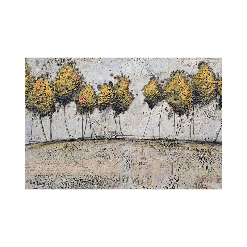 A Route Of Gold by Britt Hallowell - Wrapped Canvas Gallery-Wrapped Canvas Giclée, 20.32 cm H x 30.48 cm W