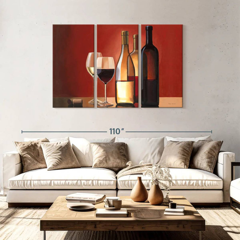 Yarlin Wine Trio, 48" H x 74" W