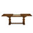 9 Piece Kitchen Table Set Includes a Rectangle Dining Table with Removable Leaf and 8 Light Tan Linen Fabric Parson Dining Chairs, Antique Walnut-372388837