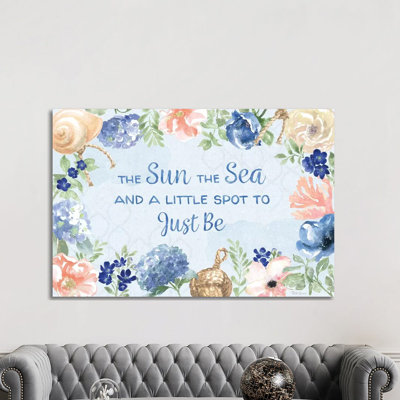 Coastline Botanical IV Blue by Beth Grove - Print on Canvas