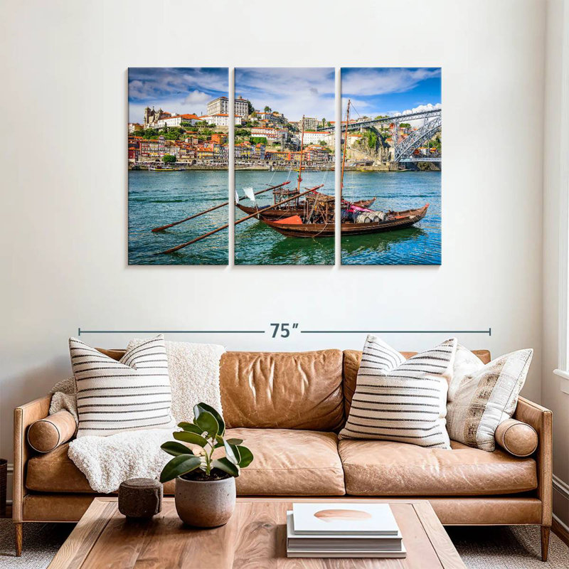 Sebbie Douro River Fishing Boats, 36" H x 57" W