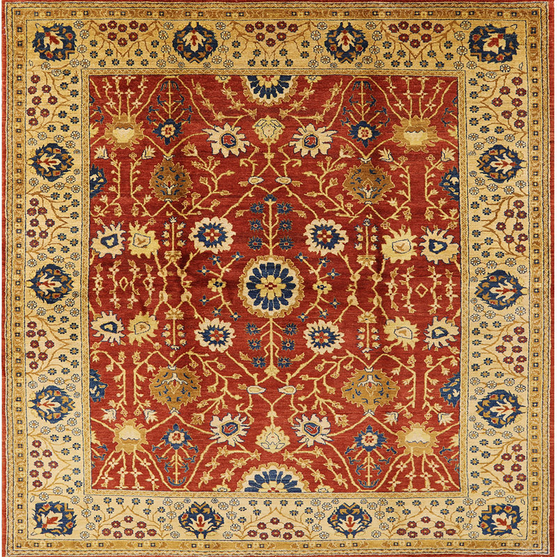 Sebiorn Oriental Indoor Rug, Square 5'
