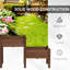Lit de jardin surélevé avec 3 jardinières Outsunny