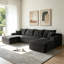 Canapé modulaire 126 po avec méridienne en U et poches latérales Cloud-2047406793