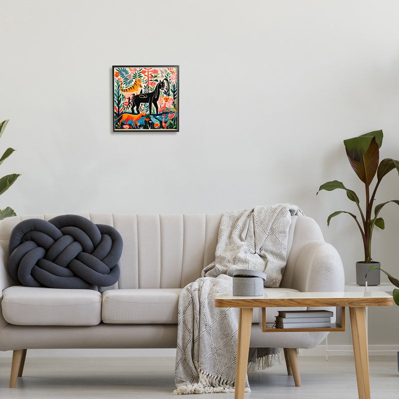 Reproduction de photo sur toile Mythologique, H 12 po x l 12 po, Giclée encadrée noir minuit
