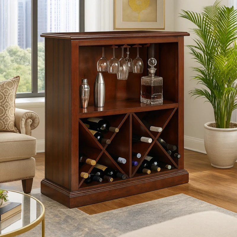 Bar avec rangement pour le vin Enloe