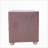Pink Fabric Upholstered Bedroom Nightstand with 2 Drawers &amp; Crystal Knobs