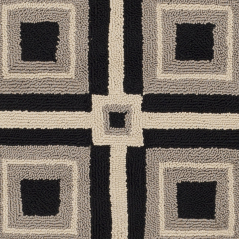 Hayes Hand Hooked Performance Geometric Rug, Rectangle 8' x 10'