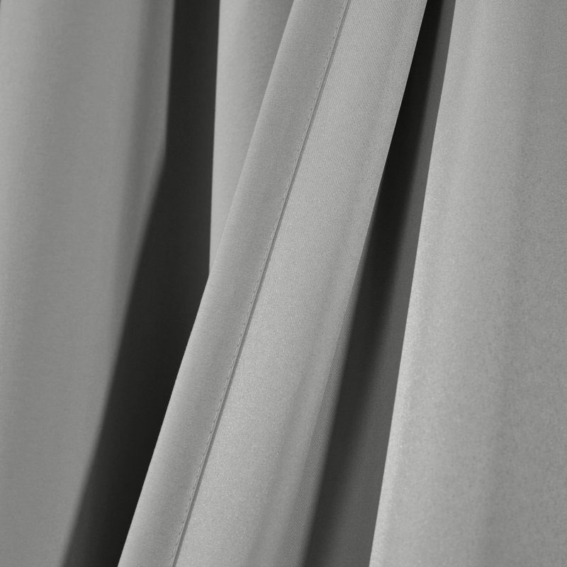 Paire de rideaux semi-transparents avec passe-tringle Allison, L 40 po x L 84 po, Gris foncé