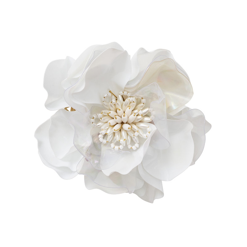 Gardenia Napkin Ring, White