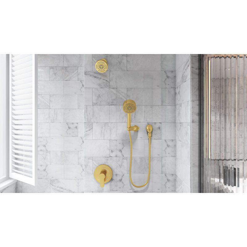 Identity HydroMersion Single Handle Fixed and Handheld Shower System, Bronze