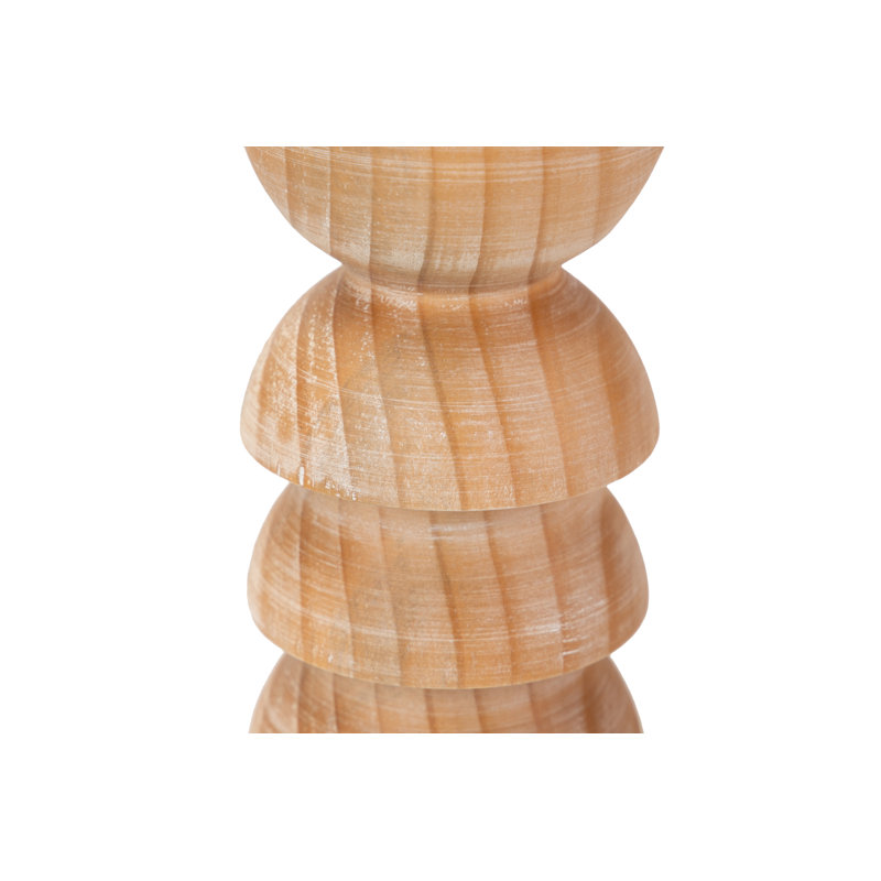 Wood Tabletop Candlestick, Brown