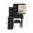 Modern Vanity Desk with LED Lighting, Power Outlet, and Storage