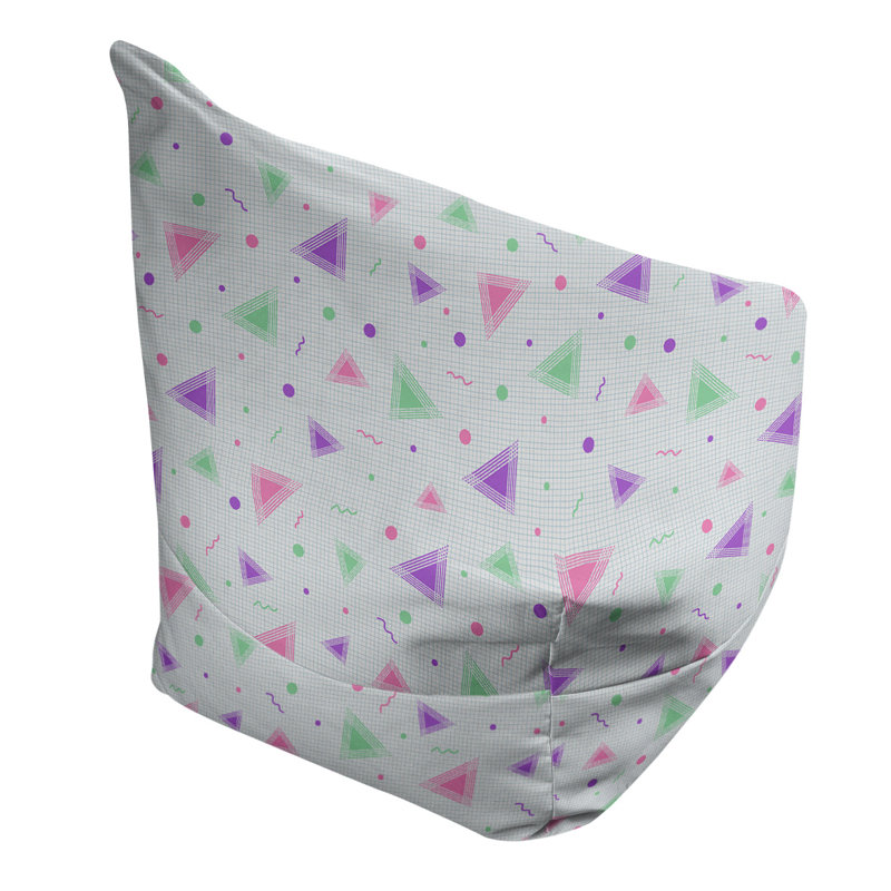 Petite chaise à sacs à billes & Leffel, H 86 po x L 27 po x P 43 po, Mauve / rose, Rembourrage poly