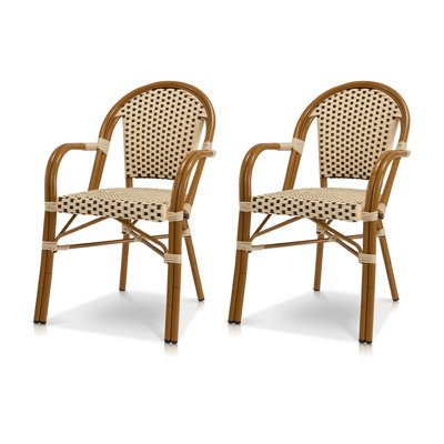 Paris Stacking Solid Wood Patio Dining Chair