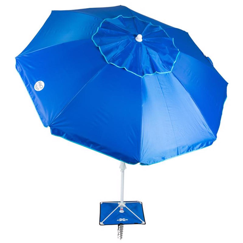 Rio 84 in. Tiltable Blue Beach Umbrella