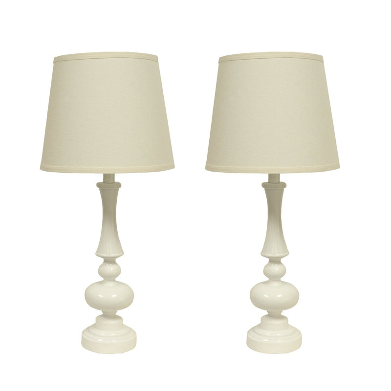 Waneta Resin Table Lamp, White
