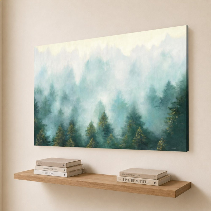«Misty Forest» par Julia Purinton - Impression sur toile, H 40 po x l 60 po, Ne s’applique pas