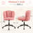 Modern Teddy Velvet Upholstered Swivel Task Chair-1368650429