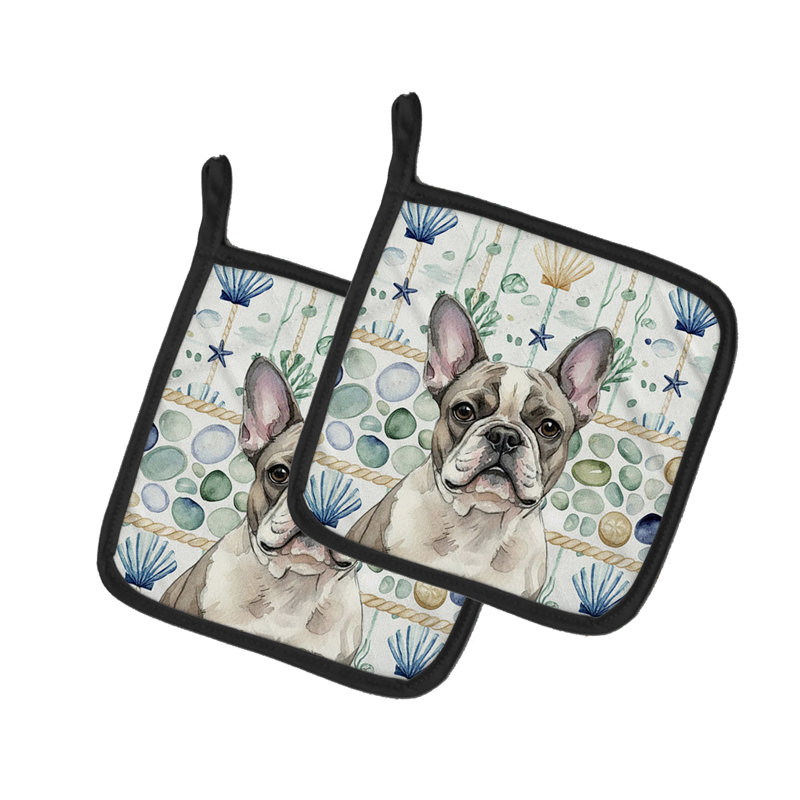 Paire de porte-casseroles Pied French Bulldog