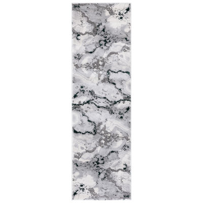 Pressley Abstract Ivory/Gray/Green Area Rug