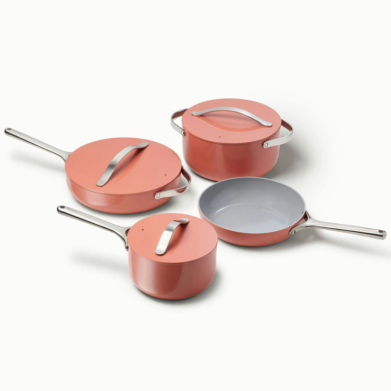 Caraway Non-Toxic Ceramic Nonstick Cookware Set, Perracotta