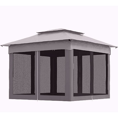 Easy To Setup Foldable Gazebo,Outdoor Patio Pop Up Canopy Gazebo Shelter With Zipper Netting,Carry Bag