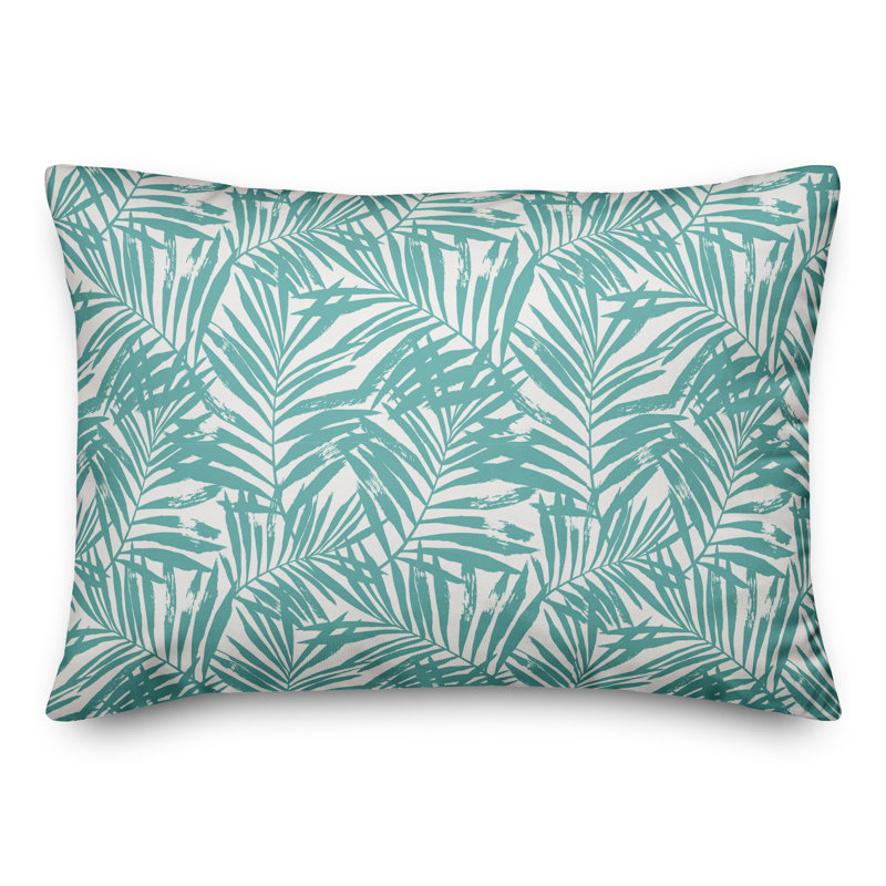 Floral Throw Pillow, Teal
