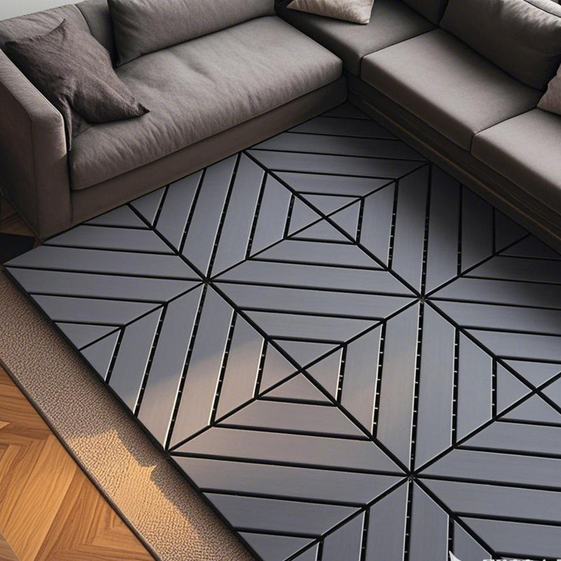 Plastic Interlocking Deck Tiles, Dark Gray