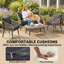 Outsunny 4 Piece Rattan Garden Furniture Set with Loveseat-976037426-976037439