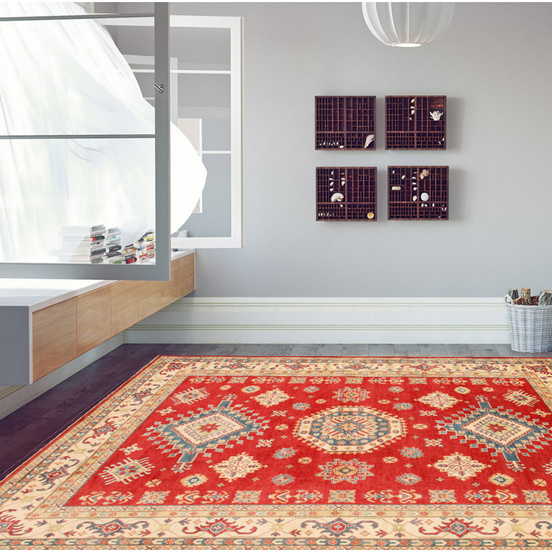 Tapis rouge foncé Finest Ghazni 8 pi 11 po x 11 pi 4 po