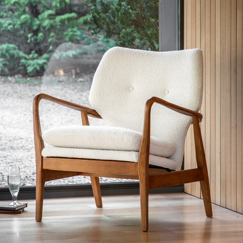 Clarisabel Upholstered Armchair, Cream