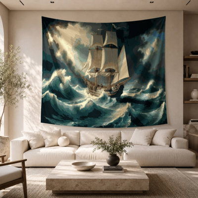 Nautical Modern Maritime Wall Tapestry